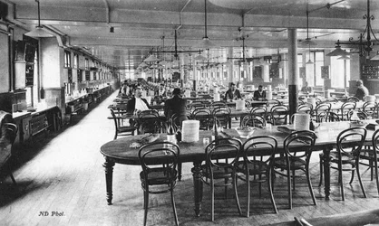 Speisesaal für Angestellte im Bon Marché Kaufhaus, Paris, ca. 1890